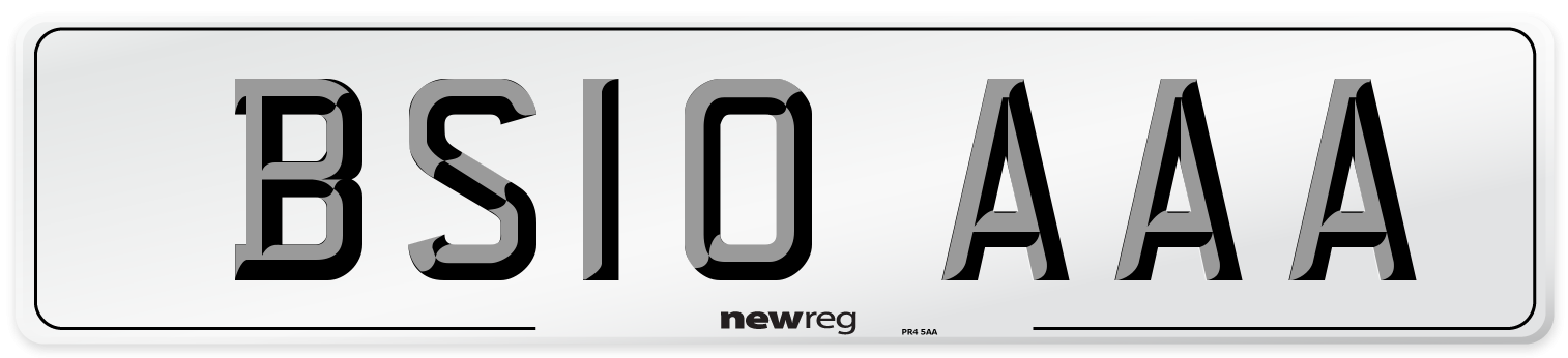 BS10 AAA Number Plate from New Reg